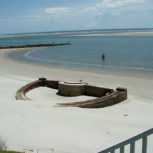 Beach remnants&cottages