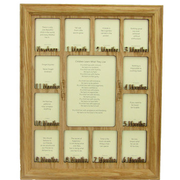 Baby First Year Picture Frame Oak Picture Frame and Oak Matte