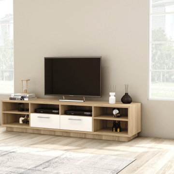 Floor Tv Units in Grey Beige Front White | Inspired Elements