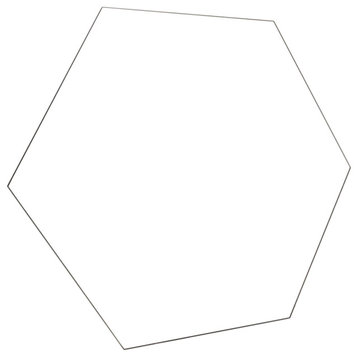 24"x28" Hexagon Frameless Wall Mirror