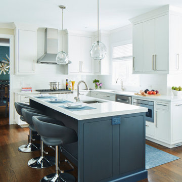 White Vintage Modern Kitchen