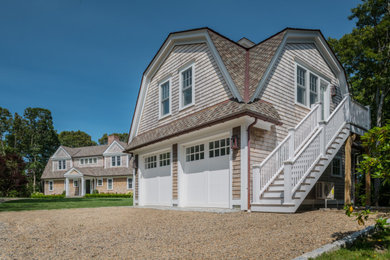 Inspiration for a timeless garage remodel in Boston