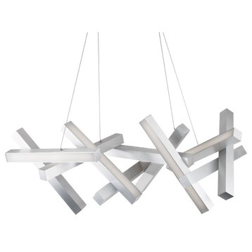 Modern Forms Chaos LED Linear Chandelier PD-64848-AL