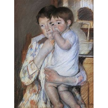 Baby In His Mother Arms 1889 Print