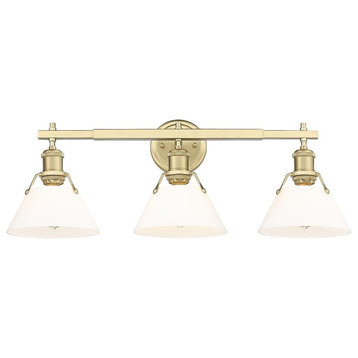 3 Light Vanity Light in Vintage style - 10 Inches high by 24.25 Inches