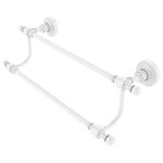 Allied Brass - Retro Wave 18" Double Towel Bar, Matte White - Add a stylish touch to your bathroom decor with this finely crafted double towel bar. This elegant bathroom accessory is created from the finest solid brass materials. High quality lifetime designer finishes are hand polished to perfection.