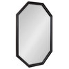 Hogan Framed Octagon Wall Mirror, Black, 24x36
