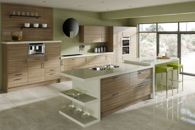 Contemporary kitchen in West Midlands.