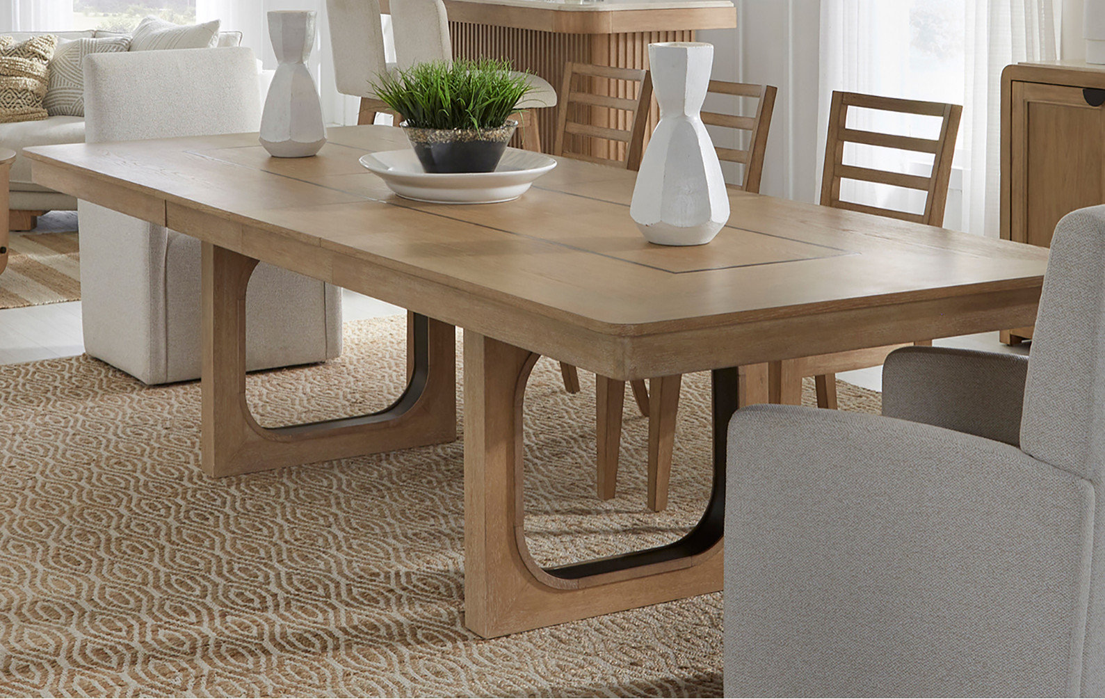 Parker House Escape Dining 84 In. Rectangular Extendable Table With 8 ...