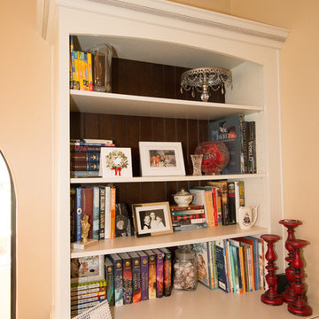 Ivory Cream and Chocolate bookshelves