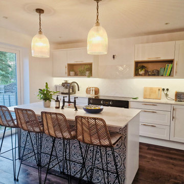 Modern White Narrow Shaker Kitchen