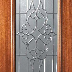 Slab Home Single Door 80 Mahogany Courtlandt Full Lite Glass - Front Doors