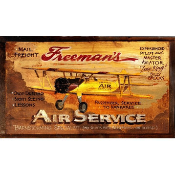 Red Horse Freemans Aviation Sign - 20 x 32