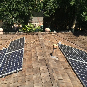 Wood Shake Roof Solar Installation — San Marino