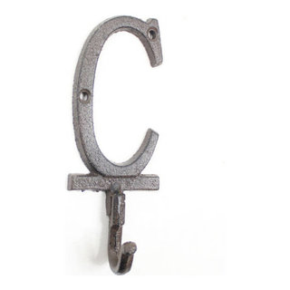 Cast Iron Letter C Alphabet Wall Hook 6