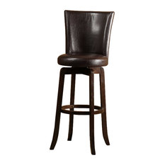 Hillsdale Furniture - Hillsdale Copenhagen 26" Swivel Counter Stool in Brown Vinyl/Espresso - Bar Stools and Counter Stools
