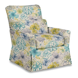 Lena Premier Swivel Occasional Chair by La-Z-Boy shown in Seaspray - Products