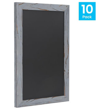 Canterbury Wall Mount Magnetic Chalkboard Sign, Set of 10, Rustic Grey