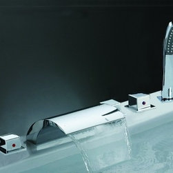 Chrome Widespread Shower Mixer BSY-8001-F1 - Bathtub Faucets