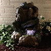 Rock And Wood Fountain w/ LED Light