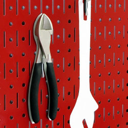 Wall Control Red Metal Pegboard ToolBoard | Peg Board Colors - Garage And Tool Storage