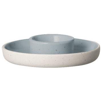Sablo Egg Cup With Base, 2-Piece Set, Stone