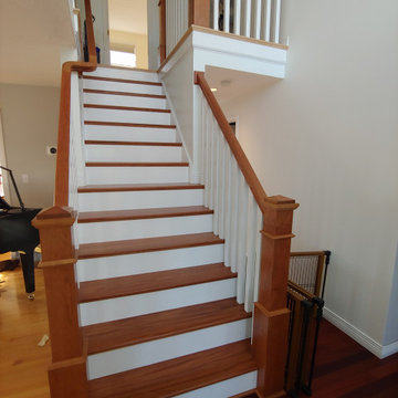Hardwood Stairway and Basement Remodeling Project - Ashland MA