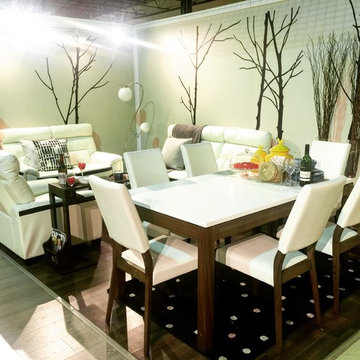 A Transition Style Dining & Living Space