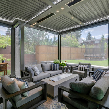 Central Calgary StruXure Adjustable Pergola with Phantom Motorized Screens