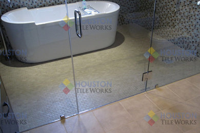 Custom Bathroom with Glass Mesh Tile,