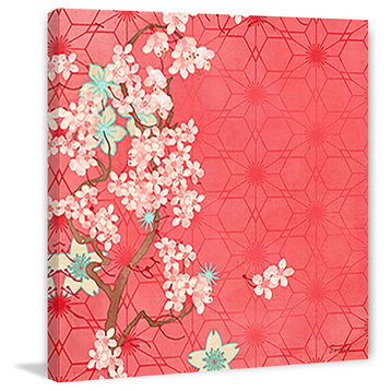 "December Cherry Blooms" Painting Print on Canvas by Evelia
