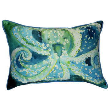 Betsy Drake Octopus Indoor/Outdoor Pillow