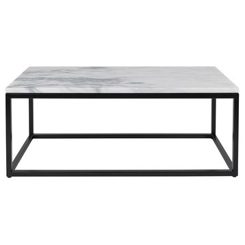 Rectangular White Marble Coffee Table | Zuiver Power