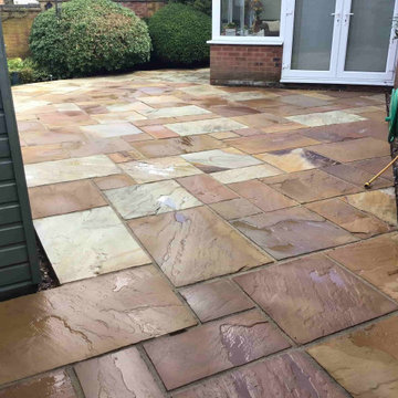 Renovating an Indian Sandstone Patio in Rushden