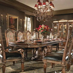 "Michael Amini" Classic Chestnut 11 PC Dining Room Set, Villa Valencia Collectio - Furniture
