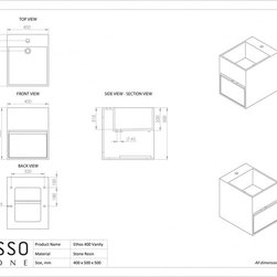 LUSSO STONE ETHOS STONE RESIN BASIN CABINET VANITY UNIT 400 - Products