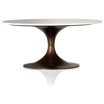 Chanton Coffee Table Raw Black, Antique Rust, Polished White Marble