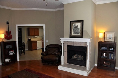 Example of a family room design in Other