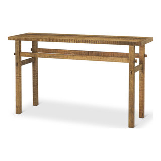 Rosie Small Brown Wood Console Table - Rustic - Console Tables - by ...