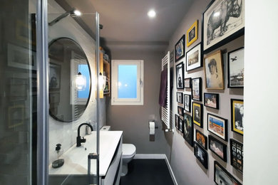 Design ideas for a contemporary cloakroom in Other.