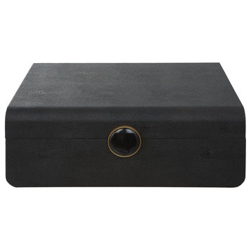 Uttermost Lalique Black Shagreen Box