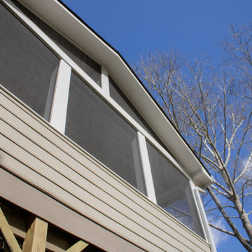 Deck Resurface and Screened-In Porch Build with Timbertech LED Lantern Post Caps