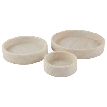 Nesting Straight Marble Bowls, 3-Piece Set