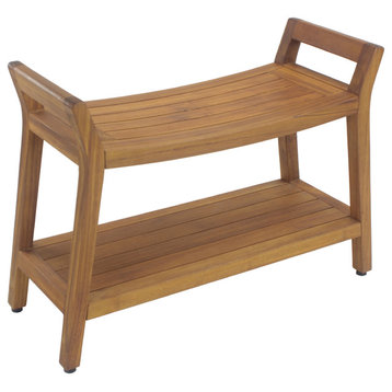 Patented Asia® Ascend Estate Teak Shower Bench with Shelf