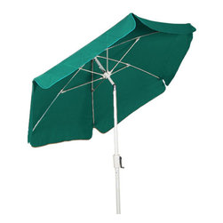 FiberBuilt Umbrellas LLC - Fiberbuilt 7.5 Foot Hexagonal Teal Garden Umbrella With Tilt - Outdoor Umbrellas
