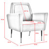 Inspired Home Holt Accent Chair Velvet/Linen 30Lx32Wx36H, Gray