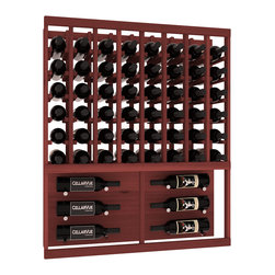 Wine Racks America - Wine Racks America CellarVue Redwood Wall Series Case, Unstained, Cherry Stain - Wine Racks