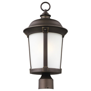 Calder One Light Outdoor Post Lantern Antique Bronze Bulbs Inc