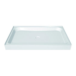 Maax 42" x 36" x 5" Rectangular Single Threshold Center Drain Acrylic Shower Bas - Bath Products