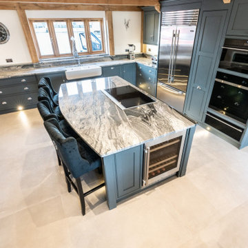 Grey Luxury Bespoke Kitchen in New Build Property in Henham, Bishop's Stortford
